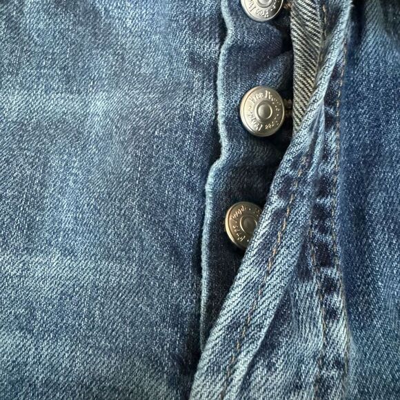 Free People button fly distressed straight leg ankle jeans size 27 - Picture 7 of 9